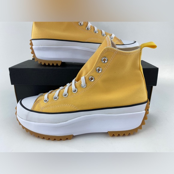 Converse Run Star Hike High Citron Zest Gum Women's Size 10.5 Shoes Yellow - Picture 4 of 12